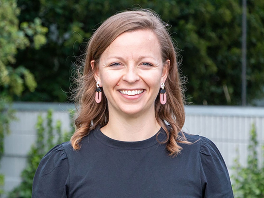 Smiling portrait of Courtney Vanderlaan, MSW